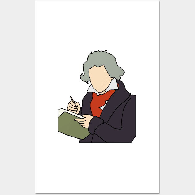 Beethoven Illustration Wall Art by ThingRubyDoes